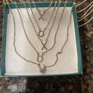 Chic Gold XO Necklace Set